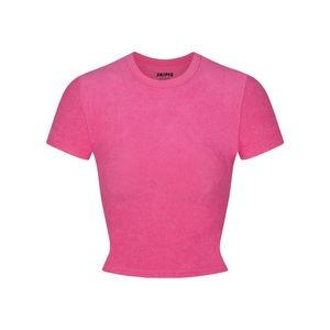 Skims Terry Lounge Seamless Crop Tee